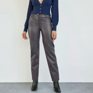 Wilfred Vegan Leather The Melina Pant Size 10 Colour ARGENTIQUE